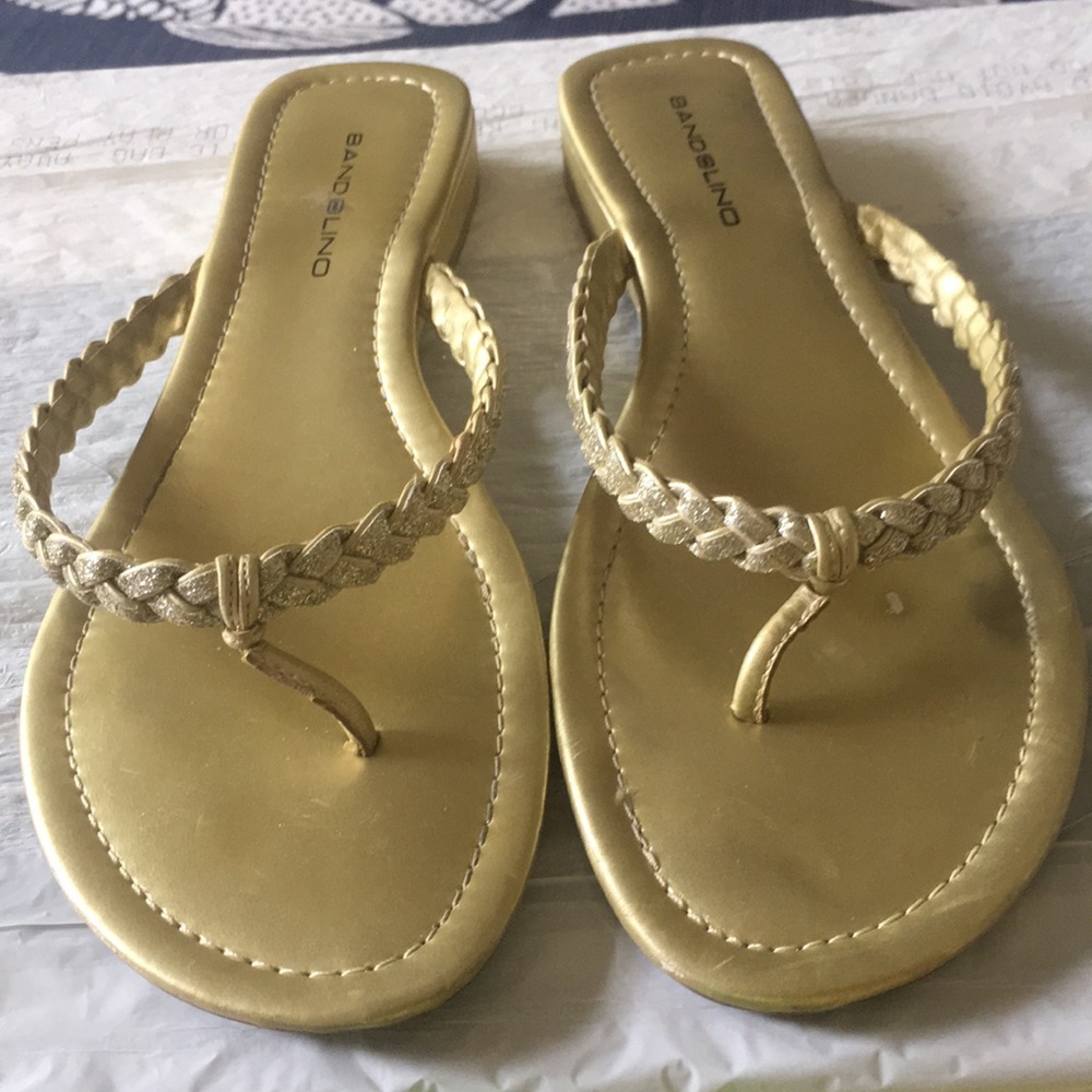 Gold Bandolino Sandals Size 9 GUC